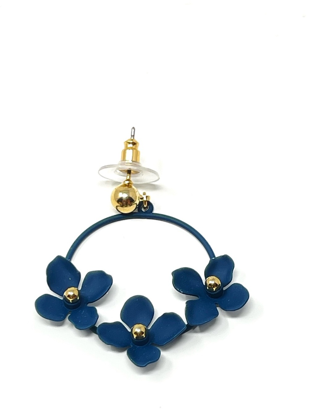 New Anthropologie Zenzii Buttercup Drop Earrings Blue - Picture 4 of 5